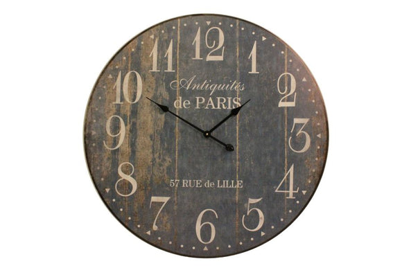 Light & Living Blue Paris Wall Clock