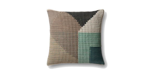 Loloi Indoor/Outdoor Pillow- Teal/Multi