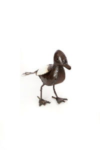 Recycled Metal Baby Duck Sculpture