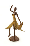 Burkina Faso Bronze Leaf Dancer Sculptures