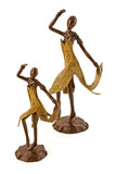 Burkina Faso Bronze Leaf Dancer Sculptures