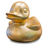 Gold Leaf Design Gilded Resin Duck