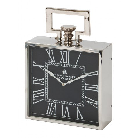 Light & Living Black London Table Clock Small