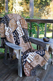 African Earth Tone Bogolan Festival Throw Blanket