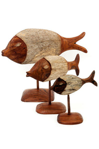 Mozambican Sandalwood River Fish Sculptures