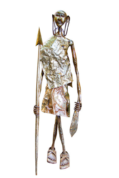 Kenyan Recycled Metal Nomad Statue