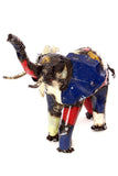 Colorful Recycled Oil Drum Elephant Sculpture