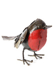 Small Recycled Metal Robin Sculpture