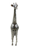 Small Kenyan Recycled Metal Giraffe Sculptures